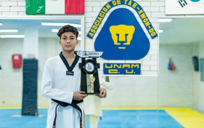 Edgar Hernández del Taekwondo universitario, logra oro en evento nacional y clasifica a Panamericano